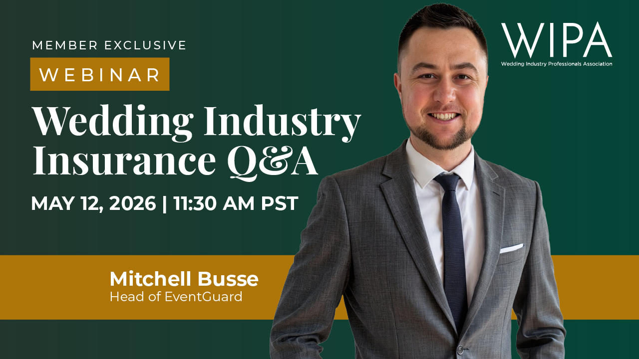 Wedding industry insurance Q&A
